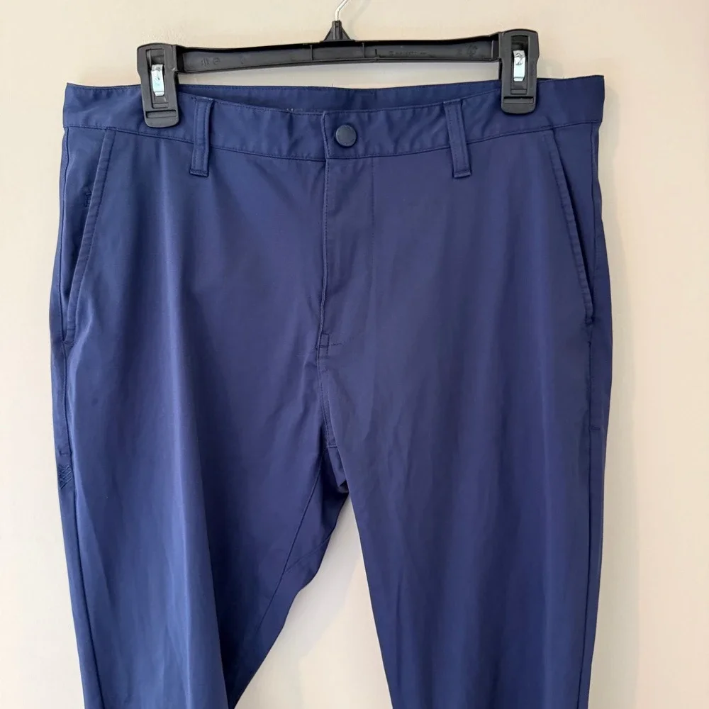 Rhone Commuter Pants Mens 33 Navy Blue Slim Straight Performance Trousers